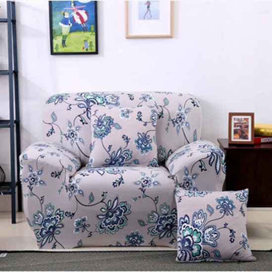 One Seater Textile Spandex Strench Flexible Printed Elastic Sofa Couch Cover Furniture Protector