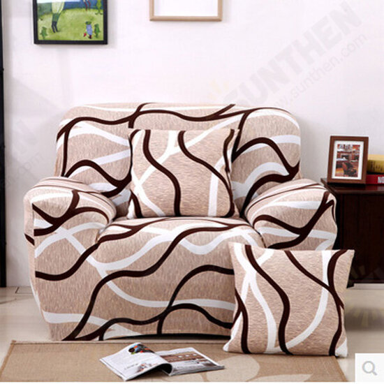 One Seater Textile Spandex Strench Flexible Printed Elastic Sofa Couch Cover Furniture Protector