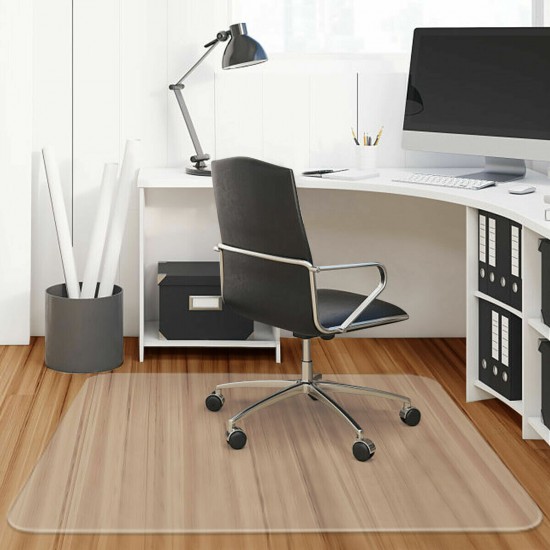 Plastic Clear Non Slip Office Chair Desk Mat Floor Computer Carpet Protector PVC