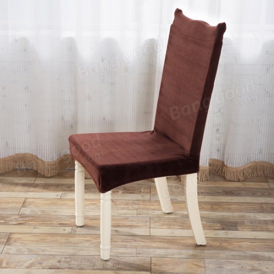 Plush Thicken Antifouling Elastic Stretch Spandex Chair Seat Cover Party Dining Room Wedding Decor