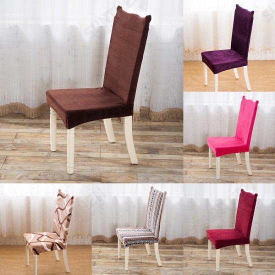 Plush Thicken Antifouling Elastic Stretch Spandex Chair Seat Cover Party Dining Room Wedding Decor