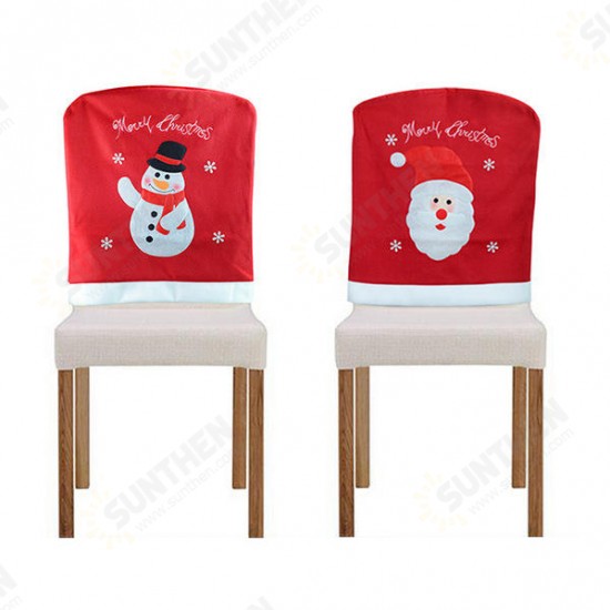 Santa Claus Christmas Chair Cover Event Party Christmas Snowman Dinner Chairs Cover Home Decor