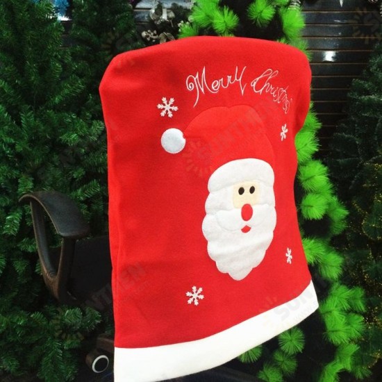 Santa Claus Christmas Chair Cover Event Party Christmas Snowman Dinner Chairs Cover Home Decor