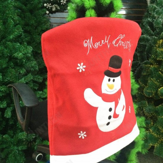 Santa Claus Christmas Chair Cover Event Party Christmas Snowman Dinner Chairs Cover Home Decor