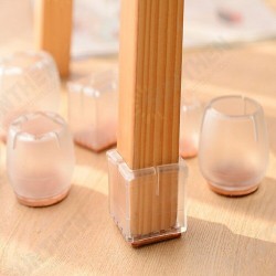 Silica Gel Desk Chair Foot Sleeve Thicken Transparent Non Slip Furniture Leg Cover Protective Sleeve Silica Gel Desk Chair Foot Sleeve Thicken Transparent Non Slip Furniture Leg Cover Protective Sleeve