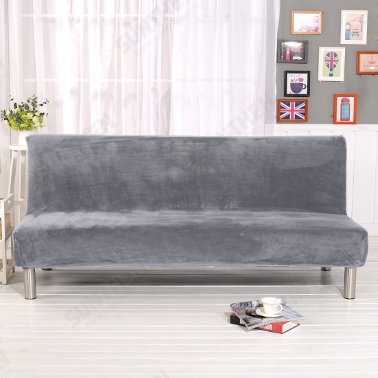 Soft Stretchy Silky Thicken Sofa Cover Elastic Full Cover Without Armrest Folding Sofa Bed Cover Sofa Cushion