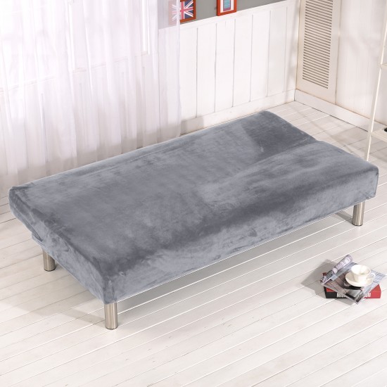 Soft Stretchy Silky Thicken Sofa Cover Elastic Full Cover Without Armrest Folding Sofa Bed Cover Sofa Cushion