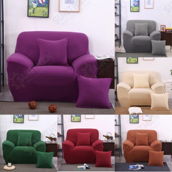 Three Seater Solid Colors Textile Spandex Strench Elastic Sofa Couch Cover Furniture Protector