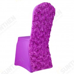 Universal Rose Wedding Chair Covers Stretch Polyester Party Spandex Chair Covers for Wedding Decor Universal Rose Wedding Chair Covers Stretch Polyester Party Spandex Chair Covers for Wedding Decor