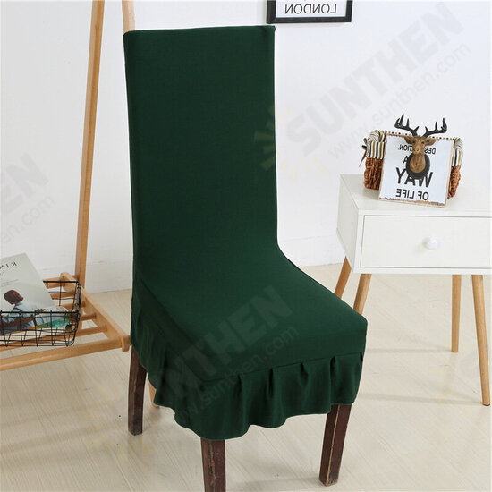 Universal Size Stretch Pleated Chair Covers Skirt Seat Covers for Wedding Banquet Party Hotel Decor