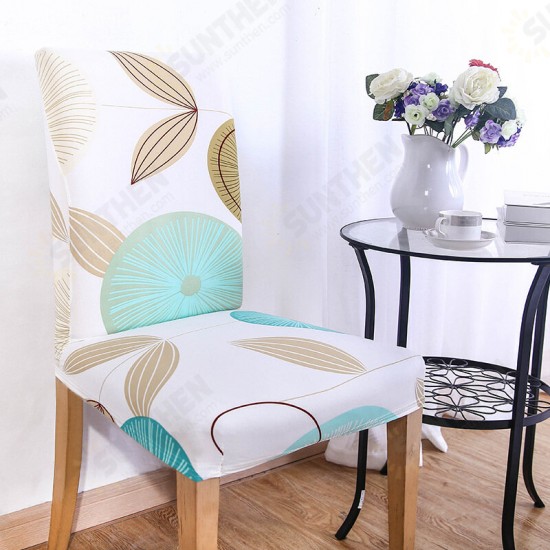 WX-PP3 Elegant Flower Elastic Stretch Chair Seat Cover Dining Room Home Wedding Decor