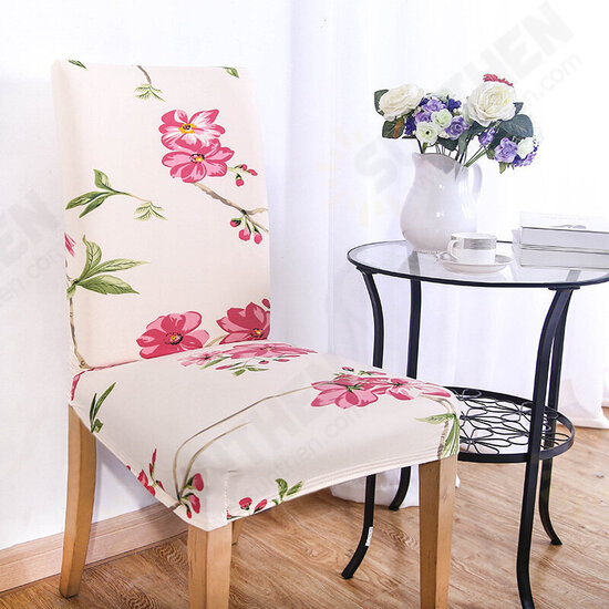 WX-PP3 Elegant Flower Elastic Stretch Chair Seat Cover Dining Room Home Wedding Decor