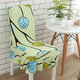 WX-PP5 Elegant Flower Elastic Stretch Chair Seat Cover With Skirt Hem Dining Room Home Wedding