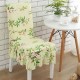 WX-PP5 Elegant Flower Elastic Stretch Chair Seat Cover With Skirt Hem Dining Room Home Wedding