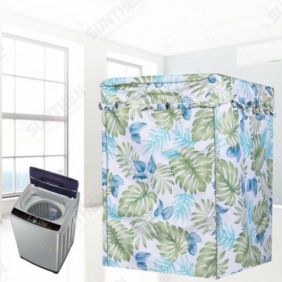 Waterproof Washing Machine Cover Home Polyester Roller Laundry Silver Coating Dustproof Case Cover