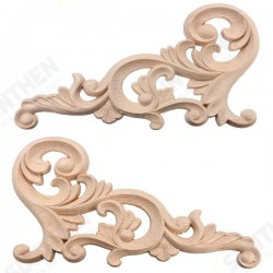 20x10CM Wood Carved Corner Onlay Unpainted Frame Decoration 20x10CM Wood Carved Corner Onlay Unpainted Frame Decoration