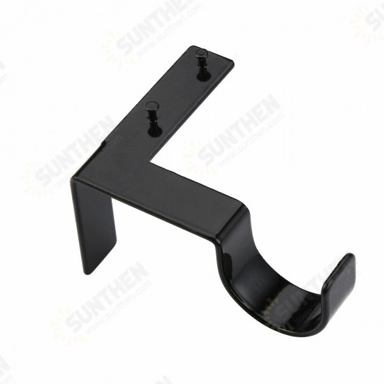 2PCS Curtain Rod Brackets Hanging Curtain Rod Pole Holder Bracket Tap Window Frame No Drill