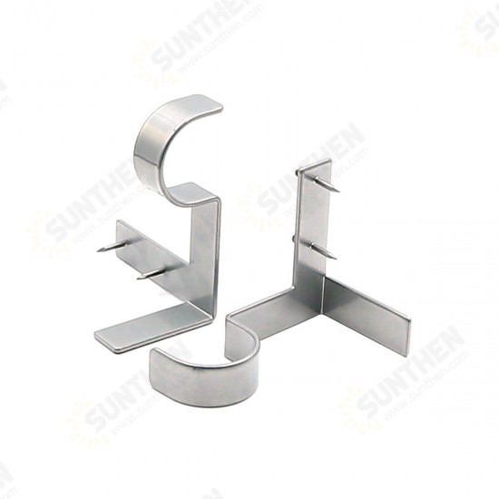 2PCS Curtain Rod Brackets Hanging Curtain Rod Pole Holder Bracket Tap Window Frame No Drill