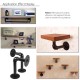 2Pcs 6 Inch Vintage Pipe Shelf Bracket Black Industrial Rustic Iron Pipe for DIY Shelf Wall