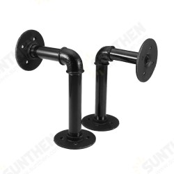2Pcs 6 Inch Vintage Pipe Shelf Bracket Black Industrial Rustic Iron Pipe for DIY Shelf Wall 2Pcs 6 Inch Vintage Pipe Shelf Bracket Black Industrial Rustic Iron Pipe for DIY Shelf Wall