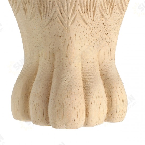 4Pcs 10/15cm European Solid Wood Carving Furniture Foot Legs Unpainted Cabinet Feets Wood Decal