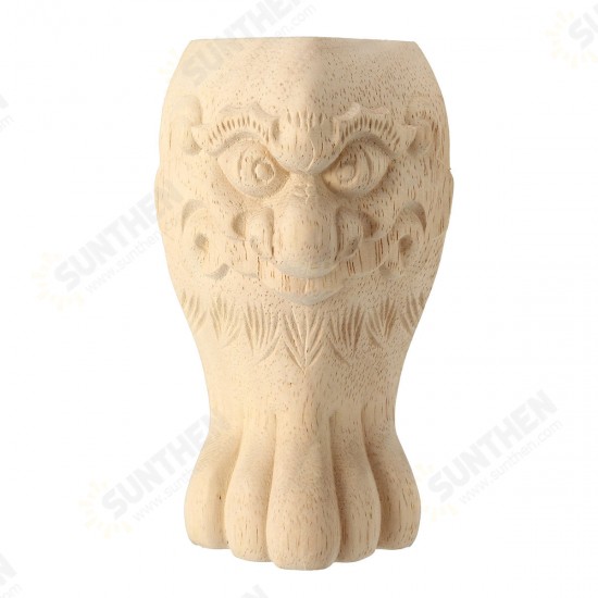 4Pcs 10/15cm European Solid Wood Carving Furniture Foot Legs Unpainted Cabinet Feets Wood Decal