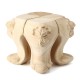 4Pcs 10/15cm European Solid Wood Carving Furniture Foot Legs Unpainted Cabinet Sofa Seat Feets