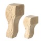 4Pcs 10/15cm European Solid Wood Carving Furniture Foot Legs Unpainted Couch Cabinet Sofa Seat Feets