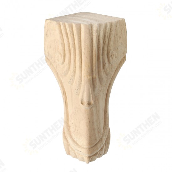 4Pcs 10/15cm European Solid Wood Carving Furniture Foot Legs Unpainted Couch Cabinet Sofa Seat Feets