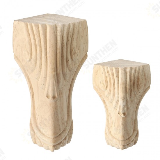 4Pcs 10/15cm European Solid Wood Carving Furniture Foot Legs Unpainted Couch Cabinet Sofa Seat Feets