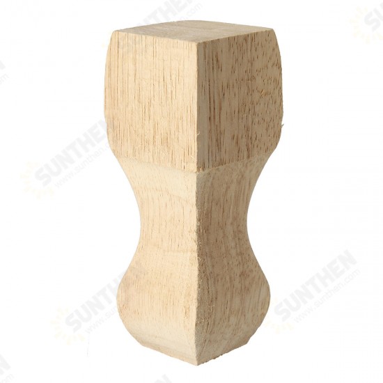 4Pcs 10/15cm European Solid Wood Carving Furniture Foot Legs Unpainted Table Cabinet Feets