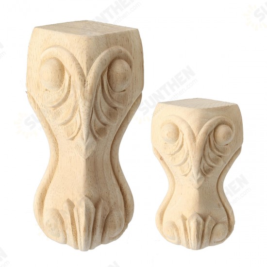 4Pcs 10/15cm European Solid Wood Carving Furniture Foot Legs Unpainted Table Cabinet Feets