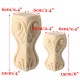 4Pcs 10/15cm European Solid Wood Carving Furniture Foot Legs Unpainted Table Cabinet Feets