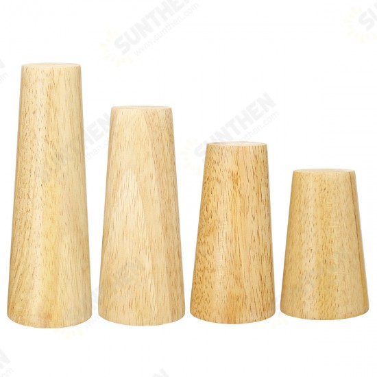 4Pcs/Set Solid Wooden Cone Angled Furniture Legs Kit Sofa Table Chair Stool Part Leg Support