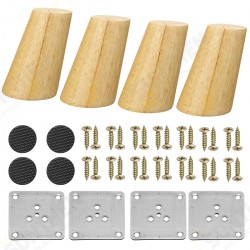 4Pcs/Set Solid Wooden Cone Angled Furniture Legs Kit Sofa Table Chair Stool Part Leg Support 4Pcs/Set Solid Wooden Cone Angled Furniture Legs Kit Sofa Table Chair Stool Part Leg Support