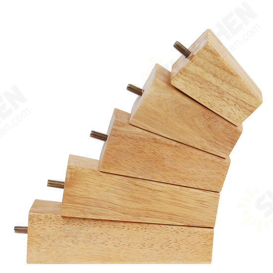 4pcs Square Inclined Wooden Furniture Feets Legs Set For Sofa Cabinets Table