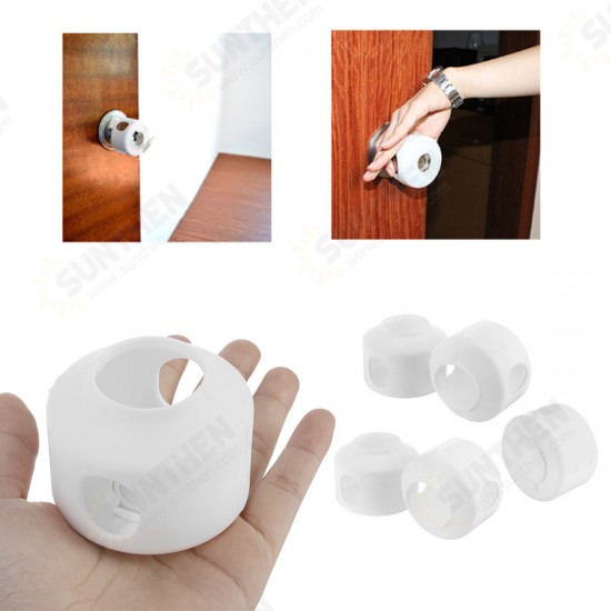 5PCS Child Proof Safety Doors Handle Bedroom Protective Door Knob Safety Cover Lockable