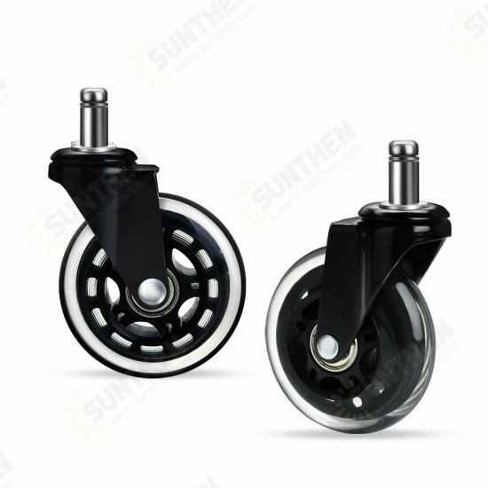 5PCS Office Chair Caster Wheels 2/2.5/3 Inch Swivel Rubber Caster Wheels Replacement Soft Safe Rollers Furniture Hardware