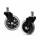 5PCS Office Chair Caster Wheels 2/2.5/3 Inch Swivel Rubber Caster Wheels Replacement Soft Safe Rollers Furniture Hardware