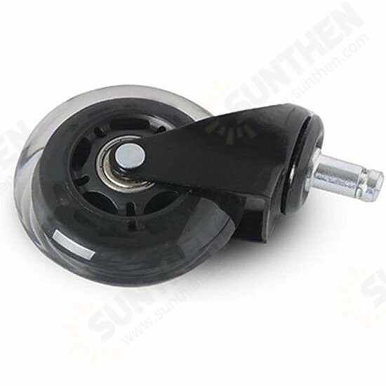 5PCS Office Chair Caster Wheels 2/2.5/3 Inch Swivel Rubber Caster Wheels Replacement Soft Safe Rollers Furniture Hardware