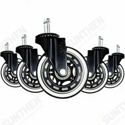 5PCS Office Chair Caster Wheels 2/2.5/3 Inch Swivel Rubber Caster Wheels Replacement Soft Safe Rollers Furniture Hardware 5PCS Office Chair Caster Wheels 2/2.5/3 Inch Swivel Rubber Caster Wheels Replacement Soft Safe Rollers Furniture Hardware
