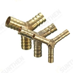 6/10/14mm Solid Brass Y Connector 3 Ways Hose Joiner Barbed Y Splitter 6/10/14mm Solid Brass Y Connector 3 Ways Hose Joiner Barbed Y Splitter