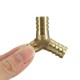 6/10/14mm Solid Brass Y Connector 3 Ways Hose Joiner Barbed Y Splitter