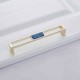Blue Nordic Marble Shell Cabinet Handle Knobs Drawer and Wardrobe Door Pulls
