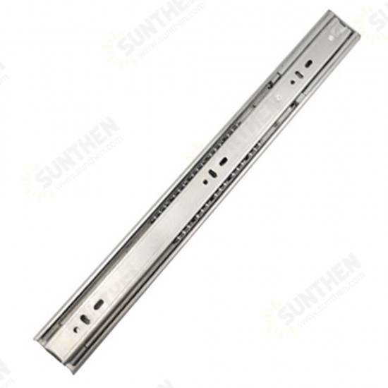 Cabinet Damping Slide Rail Three-section Rail Thickened Stainless Steel Slide Rail Guide Drawer Buffer Mute Slide Side