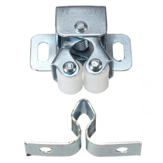 Double Roller Catch Cupboard Cabinet Door Furniture Latch Hardware with Spear Strikes
