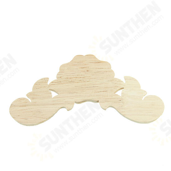 Floral Carved Woodcarving Decal Corner Applique Wooden Furniture Room Wall Decorations