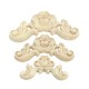 Floral Carved Woodcarving Decal Corner Applique Wooden Furniture Room Wall Decorations