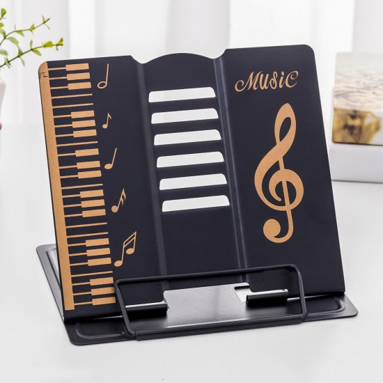 Metal Adjustable Music Book Pad Holder Stand Music Practice Portable Rack Bookends