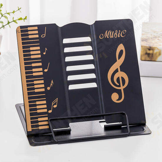 Metal Adjustable Music Book Pad Holder Stand Music Practice Portable Rack Bookends